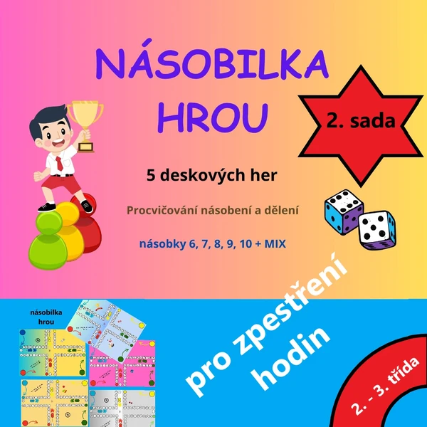 NÁSOBILKA HROU - DALŠÍCH 5 DESKOVÝCH HER- třídní turnaj