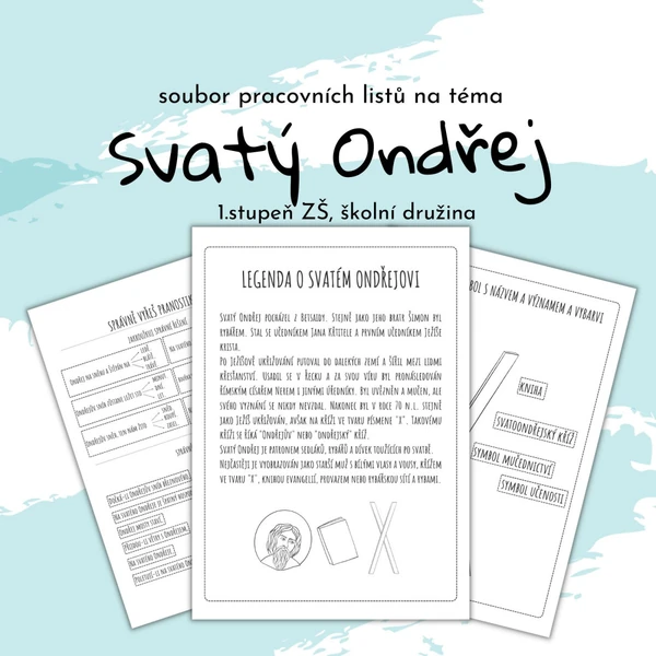 Svatý Ondřej - pracovní listy