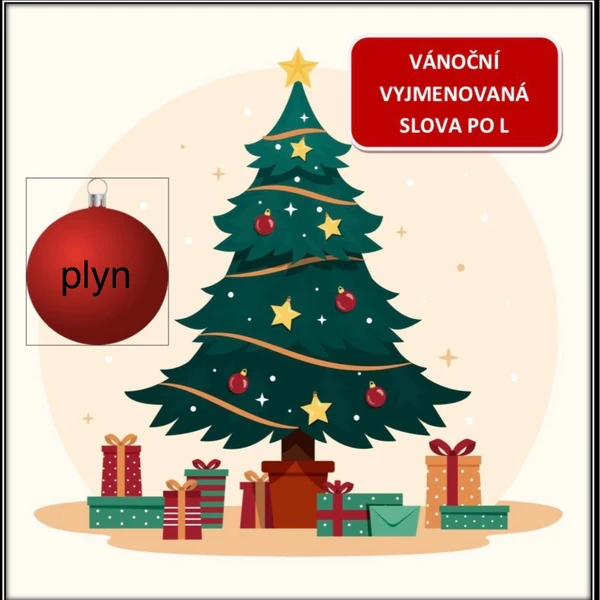 Vánoční vyjmenovaná slova po L + slova příbuzná