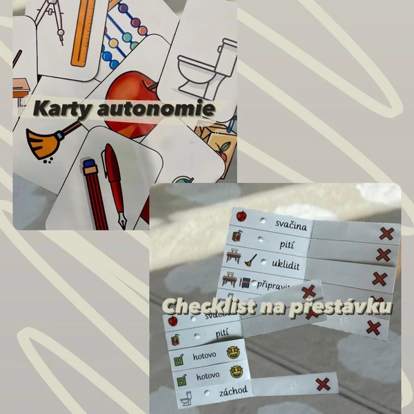 Sada k samoobsluze (Přestávkový checklist a Karty autonomie)