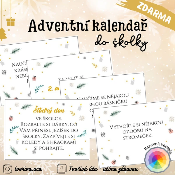 Adventní kalendář - úkoly 