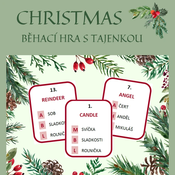 Christmas - běhací hra s tajenkou