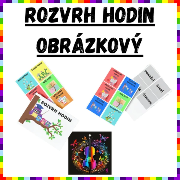 Obrázkový rozvrh hodin
