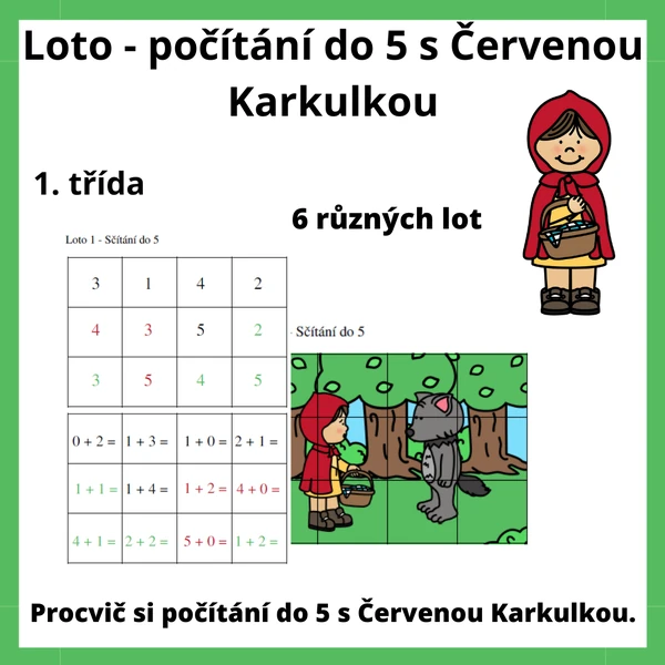 Počítání do 5 s Červenou karkulkou