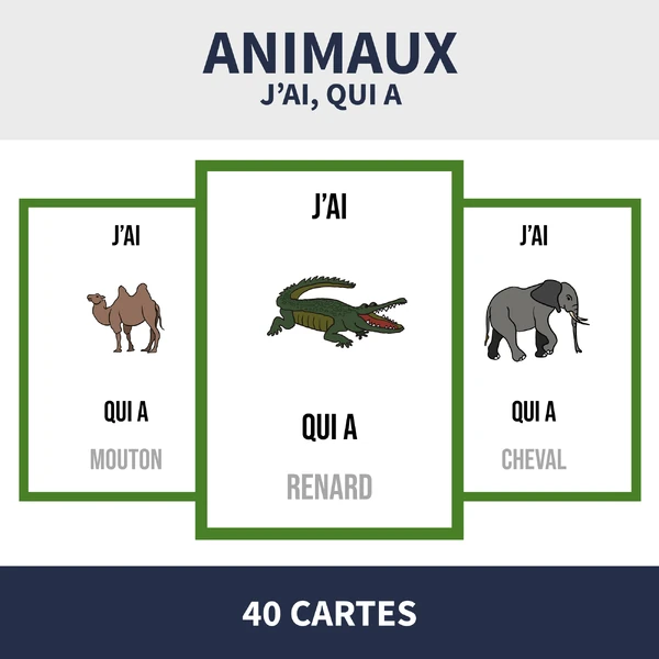 FR - ANIMAUX (J'AI, QUI A)