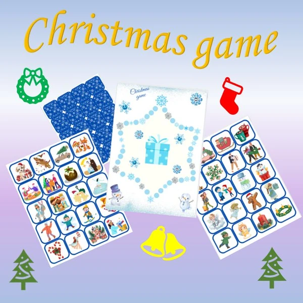 Vánoční desková konverzační hra - Christmas vocabulary game