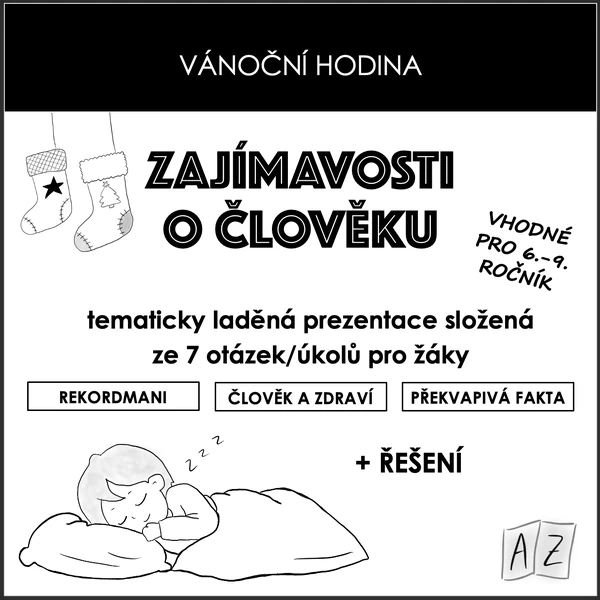 Vánoční hodina - ZAJÍMAVOSTI O ČLOVĚKU