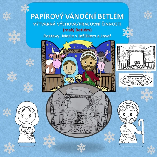 PAPÍROVÝ BETLÉM (malý) - skládačka/výrobek