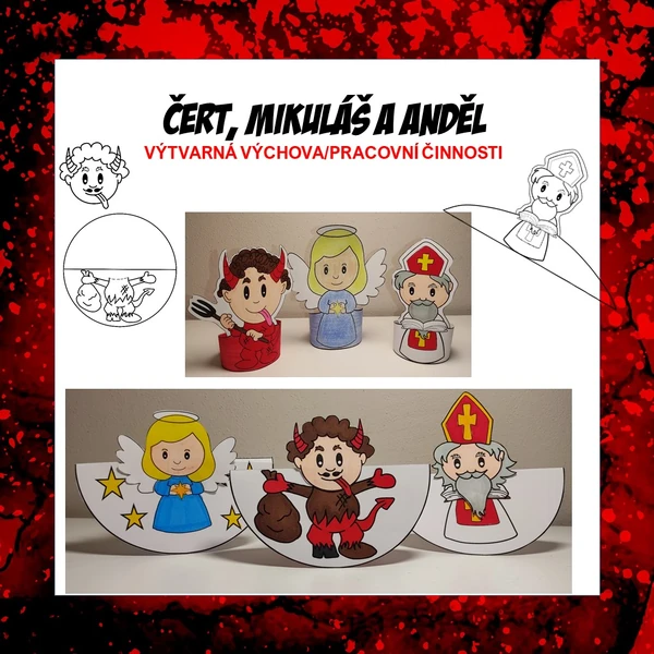 ČERT, MIKULÁŠ A ANDĚL - 2 výrobky v jednom souboru