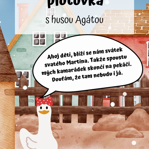 Svatomartinská plotovka s husou Agátou