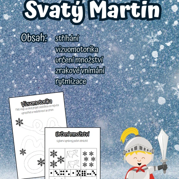Sv. Martin - pracovní listy pro předškolní děti