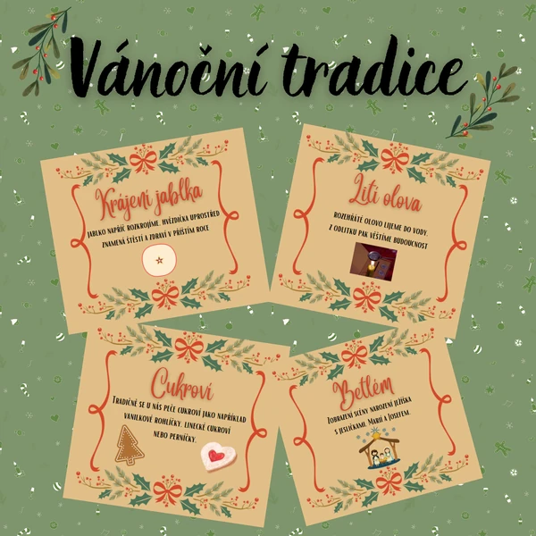 Vánoce - karty s tradicemi 