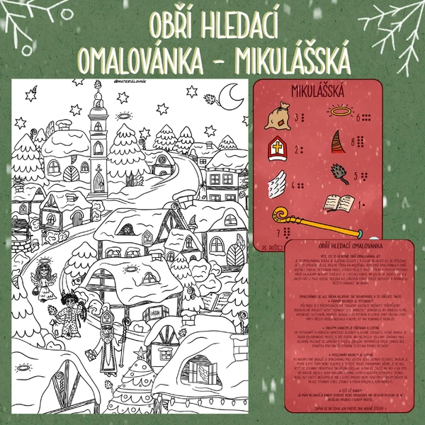 Obří hledací omalovánka - Mikulášská 