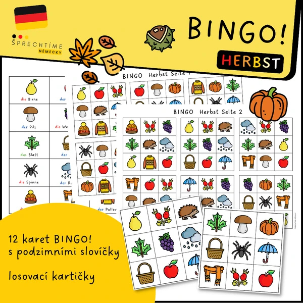 BINGO k tématu PODZIM