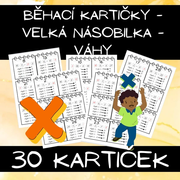 Běhací kartičky - velká násobilka - váhy