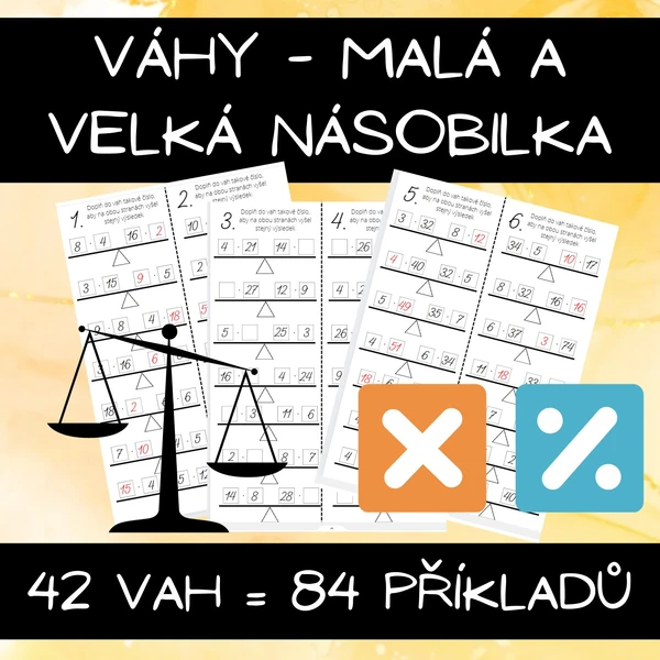 Váhy - malá a velká násobilka
