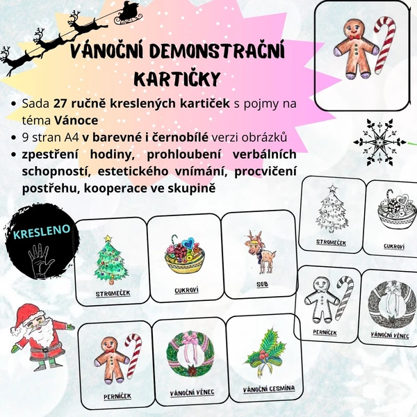 Vánoční demonstrační kartičky
