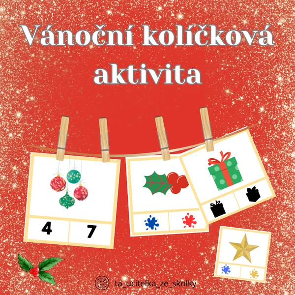 Vánoční kolíčková aktivita
