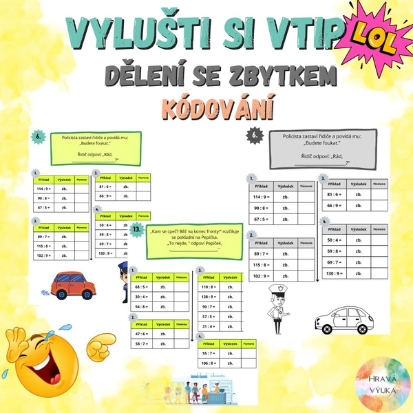 Vylušti si vtip - dělení se zbytkem