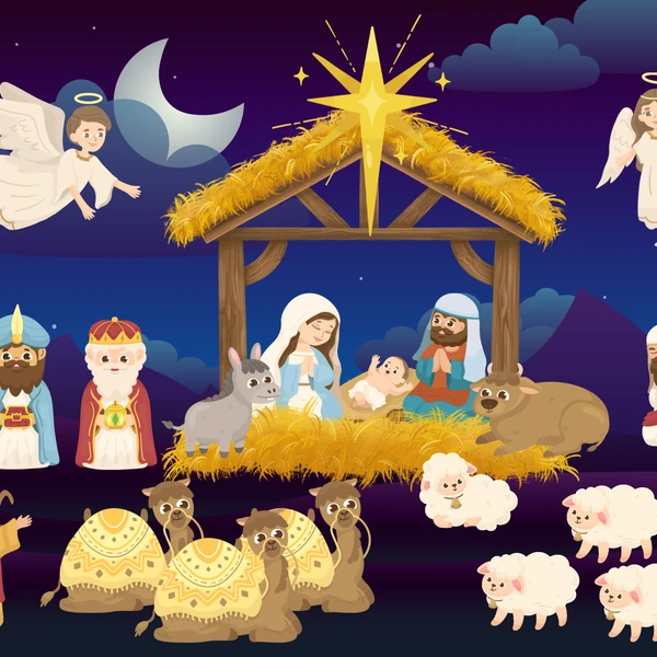 Adventní kalendář - složení betlému
