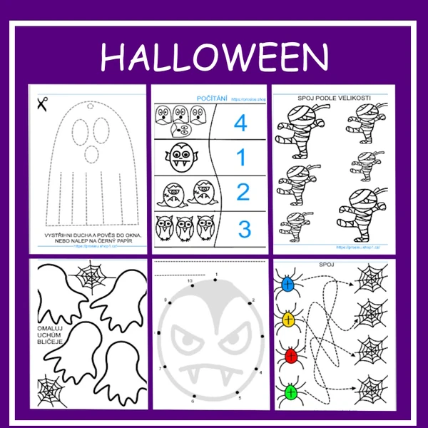 Podzim - Halloween - pracovní listy