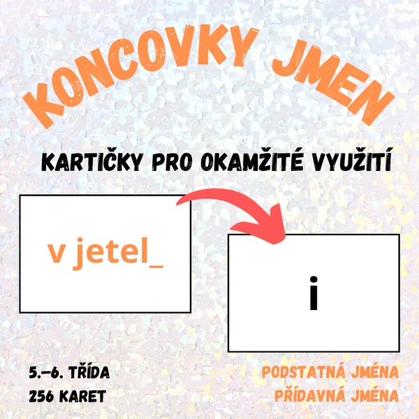 Koncovky jmen: instantní oboustranné kartičky