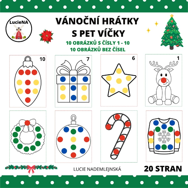 Vánoční hrátky s PET víčky