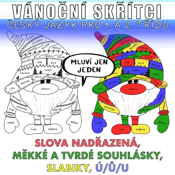 Vánoční skřítci - český jazyk pro 1. a 2. třídu