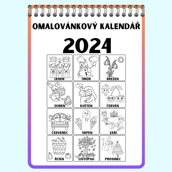 OMALOVÁNKOVÝ KALENDÁŘ 2024