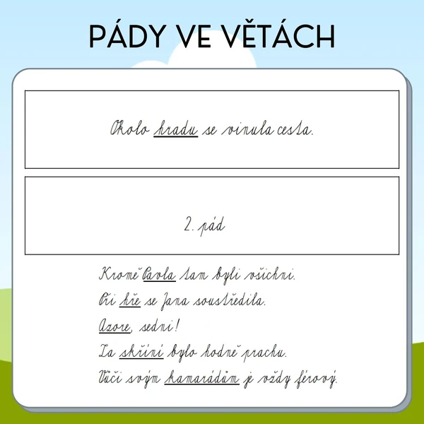 Pády ve větách