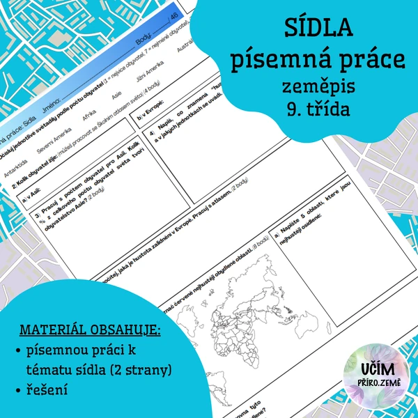 Sídla - opakování