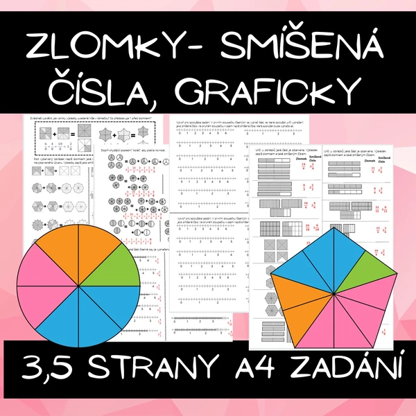 Zlomky- Smíšená čísla, graficky