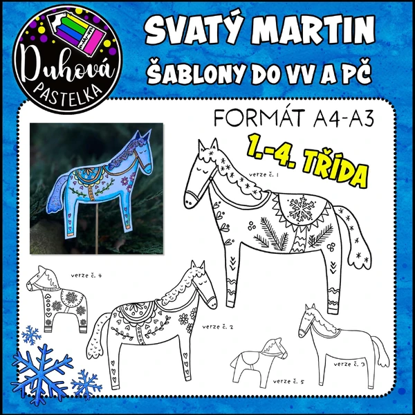 Svatý Martin - šablony do VV nebo PČ