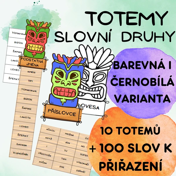 Slovní druhy - ČERNOBÍLÝ I BAREVNÝ TISK