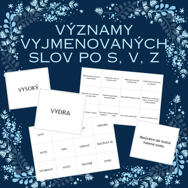 Významy vyjmenovaných slov po S, V a Z - loto