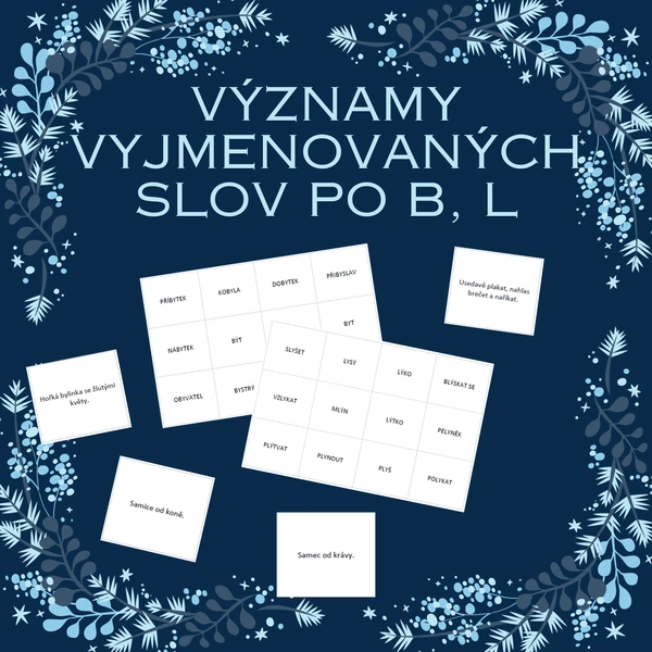 Významy vyjmenovaných slov po B a L - loto