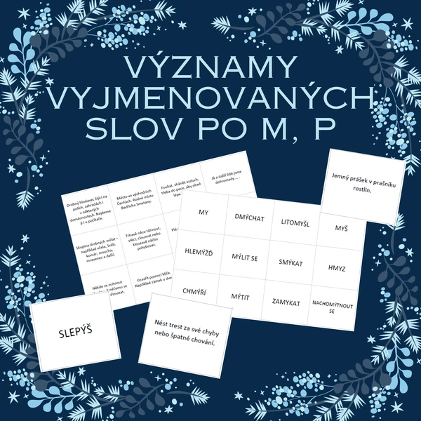 Významy vyjmenovaných slov po M a P - loto