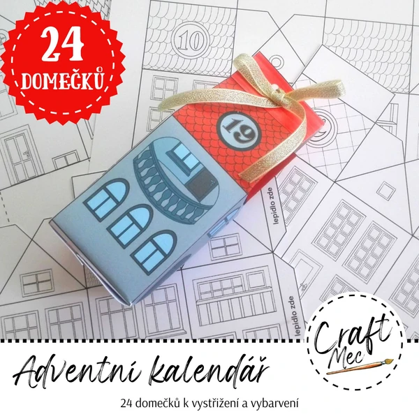 Adventní kalendář - 24 domečků