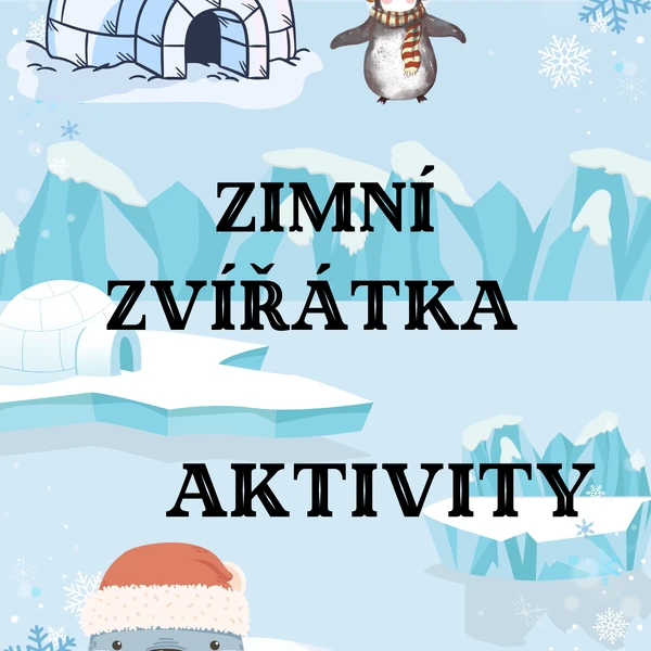 Zimní zvířátka soubor aktivit 