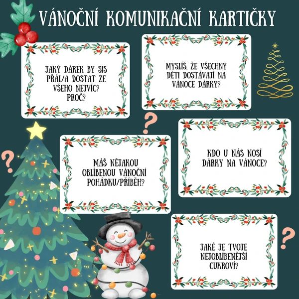 Vánoční komunikační kartičky 