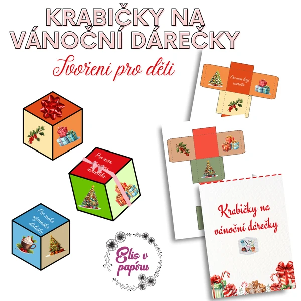 Krabičky na vánoční dárečky - tvoření s dětmi