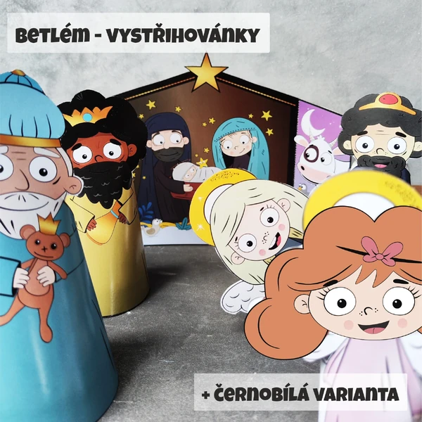 Betlém - Vystřihovánky, omalovánky