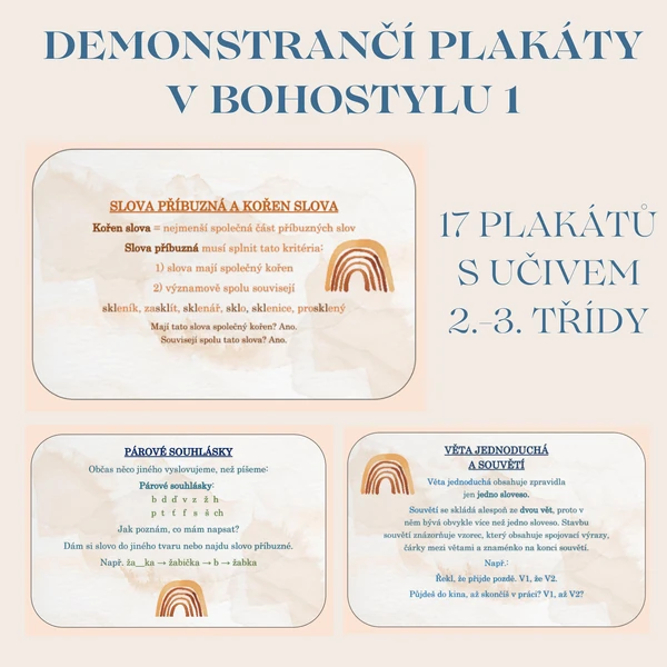 Demonstrační plakáty v bohostylu