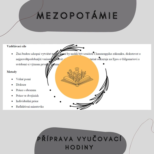 Plán vyučovací hodiny - Mezopotámie
