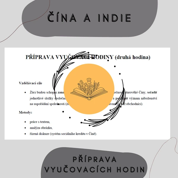 Plán vyučovacích hodin - Čína a Indie