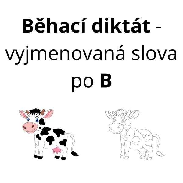 Běhací diktát - vyjmenovaná slova po B