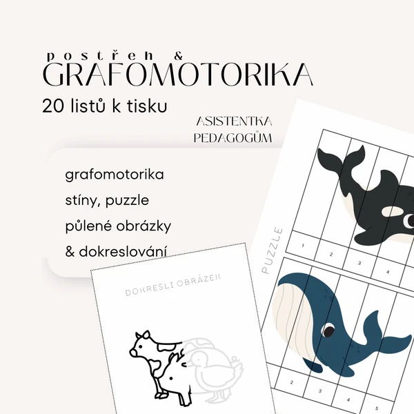 Soubor aktivit - grafomotorika a postřeh