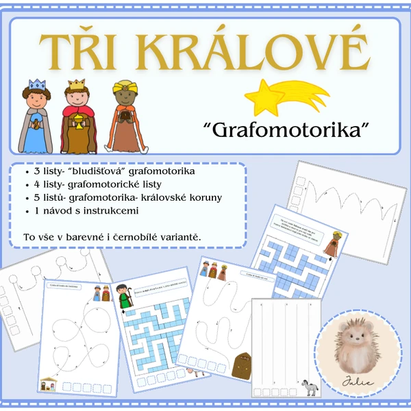 Tři králové- grafomotorika