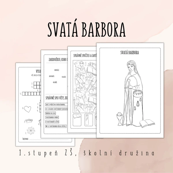 Svatá Barbora pracovní listy