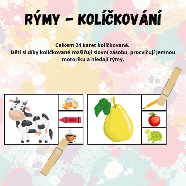Kolíčkování - rýmy